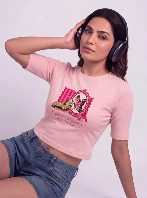 Crop Top- Butterfly