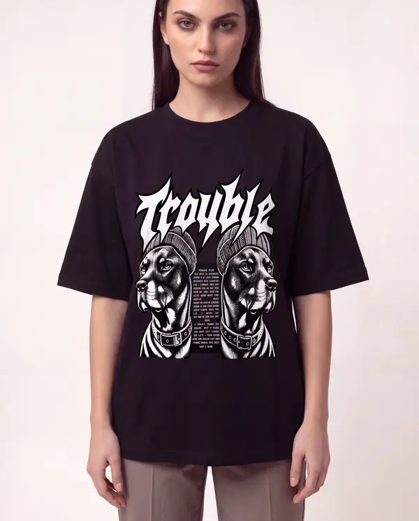 Hustle Unisex Oversize Tshirt view 3