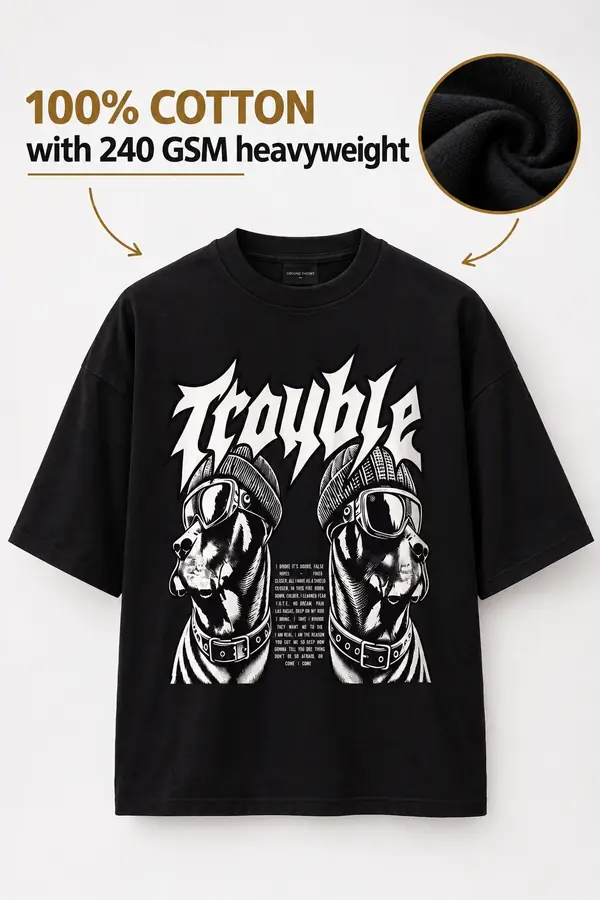 Hustle Unisex Oversize Tshirt view 5