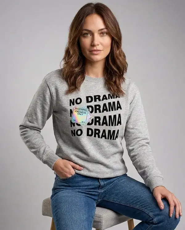 unisex no Drama Sweatshirt view 2