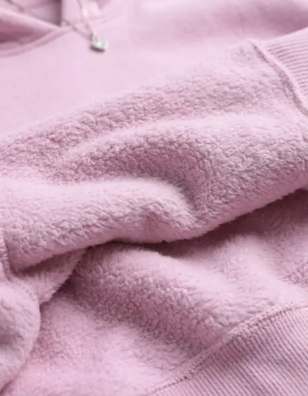 Baby Pink Cropped Hoodie view 4
