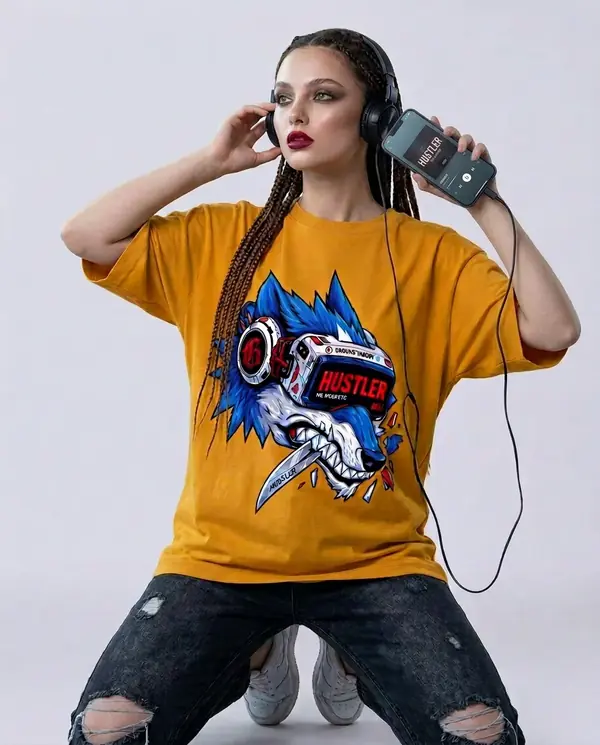 Wolf Oversized tshirt view 3